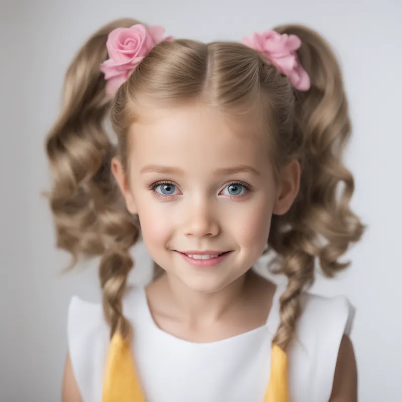 Peinado con adornos para niñas