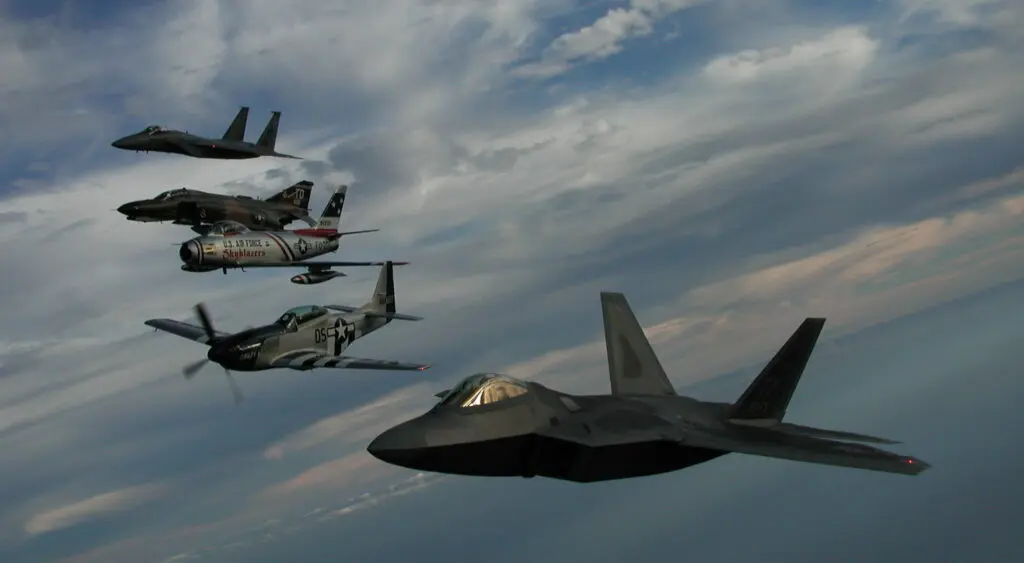 Comparison Between Generations of Aircraft From First to Fifth