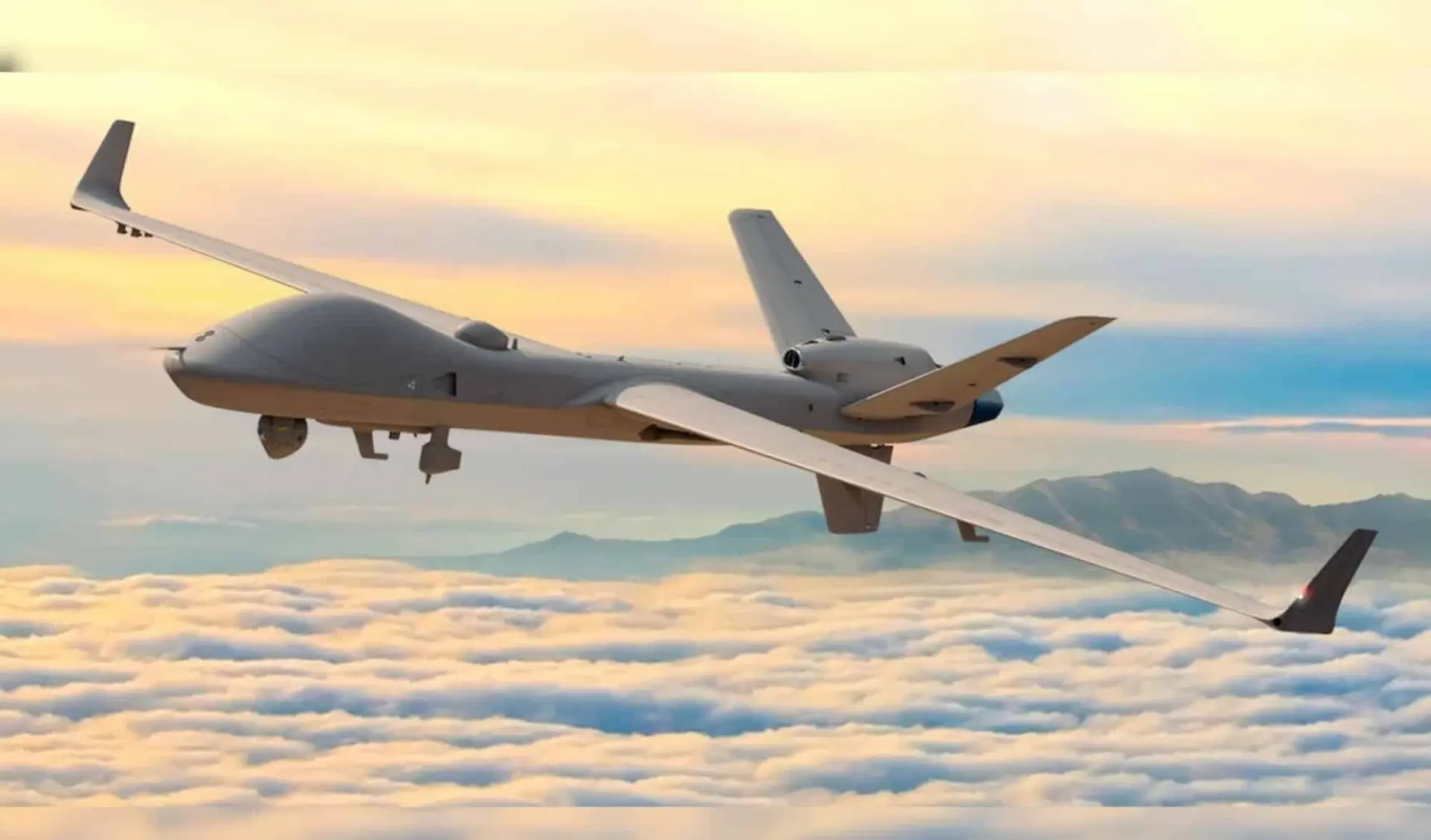 Jetstream UAV/UCAV aircraft in flight